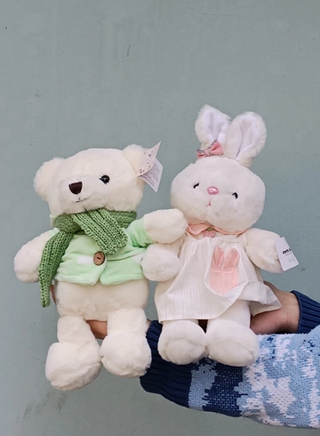 Игрушки Мишка и Зайчик от интернет-магазина цветов в 